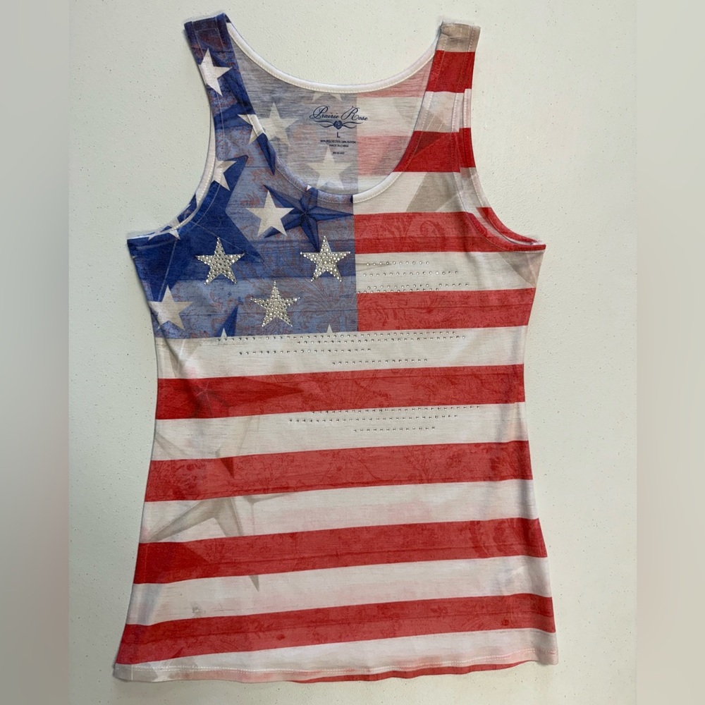 Patriotic American Flag Tank Top